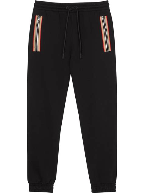 Shop Burberry Icon Stripe Track Pants 